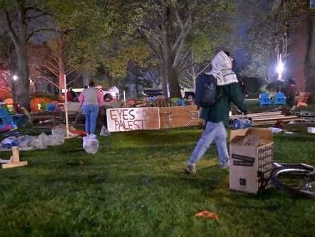 At Tufts, the tents are down and fences are up