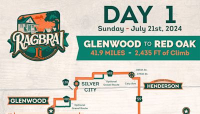 RAGBRAI 2024 Day 1 preview: What to know about Sunday's RAGBRAI route, Glenwood to Red Oak