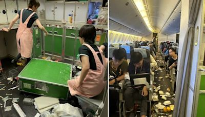 一片狼藉！長榮航空BR238慘遇亂流 「可樂洗頭、餐灑滿地」 6空服員受傷就醫 | 社會焦點 - 太報 TaiSounds