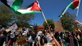 Police with batons approach Israel-Hamas war protesters at UC Santa Cruz