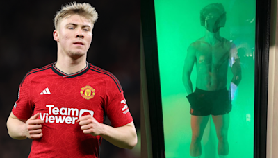 Man Utd star Rasmus Hojlund cracks 'summer' joke as forward recovers from injury in cryo chamber in Los Angeles | Goal.com Nigeria