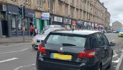 Glasgow road cops slam driver's 'selfish and illegal' parking