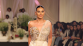 Lisa Ray Makes Runway Comeback With Rahul Mishra's Nargis Collection At India Couture Week 2024