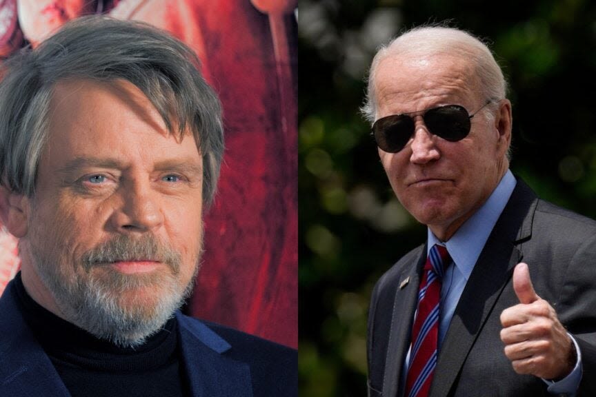 'Star Wars' Actor Mark Hamill Makes Surprise White House Appearance, Coins Biden 'Joe-B-Wan Kenobi'