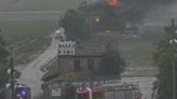Un rayo provoca un incendio en una alquería de Alboraia