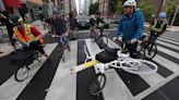 Hundreds join ghost bike ride in tribute to sixth cyclist killed by driver in city’s west end