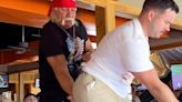 Hulk Hogan Slaps Frankie LaPenna's Butt, Puts Him Through A Table At Hooters