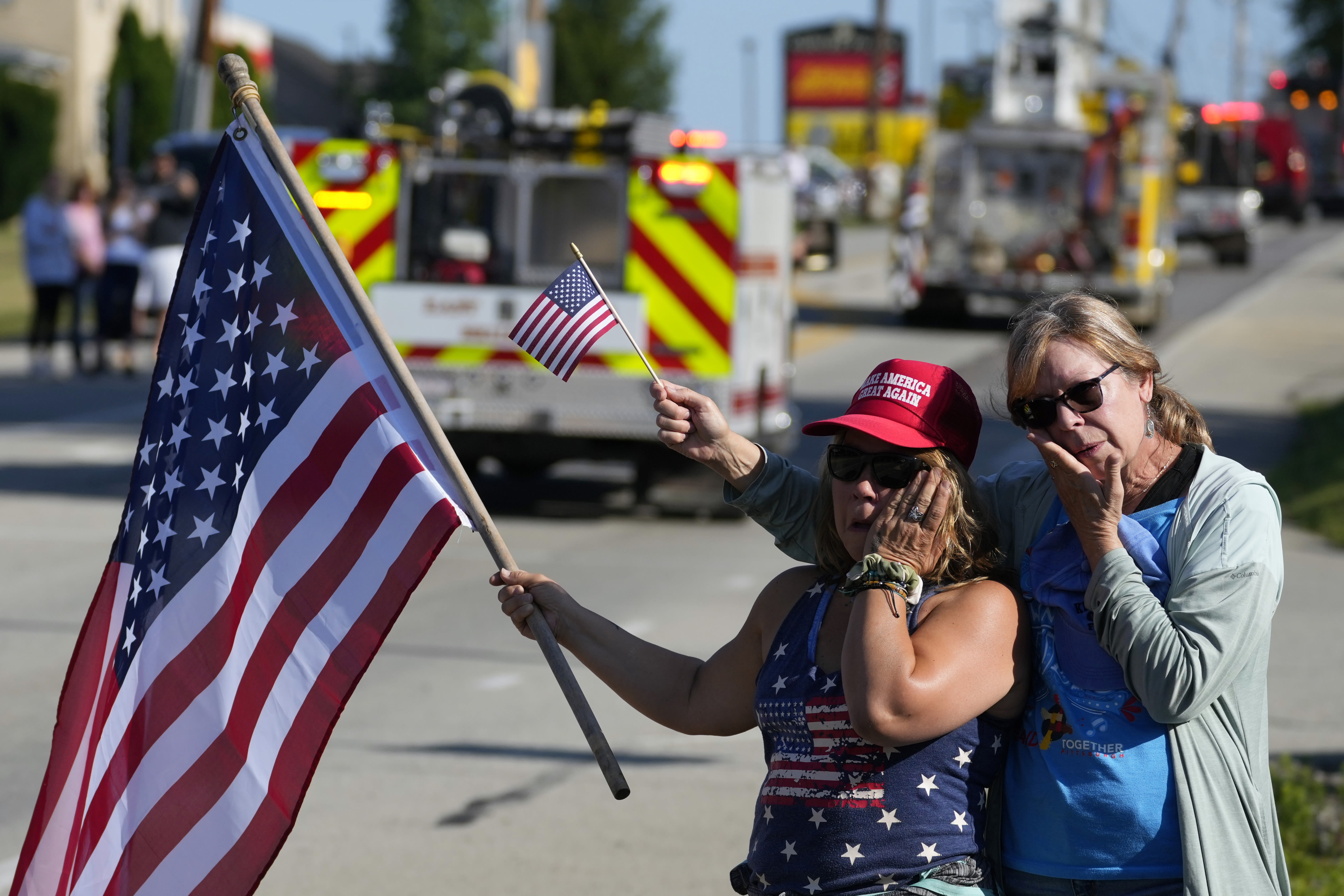 Firefighter killed at Trump rally honored with bagpipes, gun salute and a bugle sounding taps