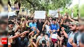 Students protest for justice and better infrastructure in New Delhi | Delhi News - Times of India