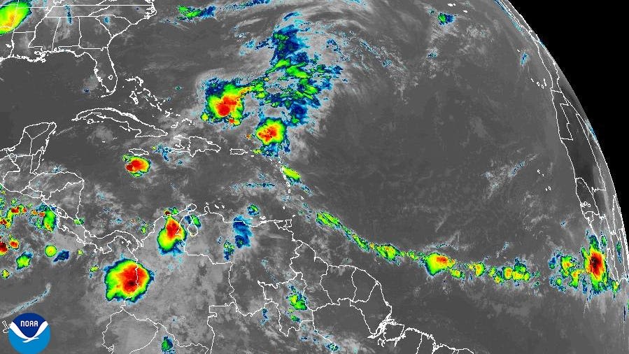 National Hurricane Center monitoring 5 tropical waves, as system brings rain in Caribbean