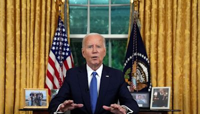 Biden says he's 'passing the torch' in speech from Oval office