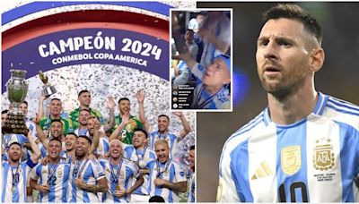 The warning Lionel Messi sent to Argentina teammates about celebrations before Copa America win