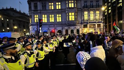 Pro-Palestine Protest With Up To 10,000 People Stood Near Downing Street Last Night