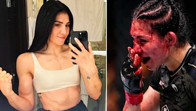 Cortes en la frente, la ceja y la nariz: la sangrienta pelea que dejó a una luchadora de UFC con ocho puntos de sutura