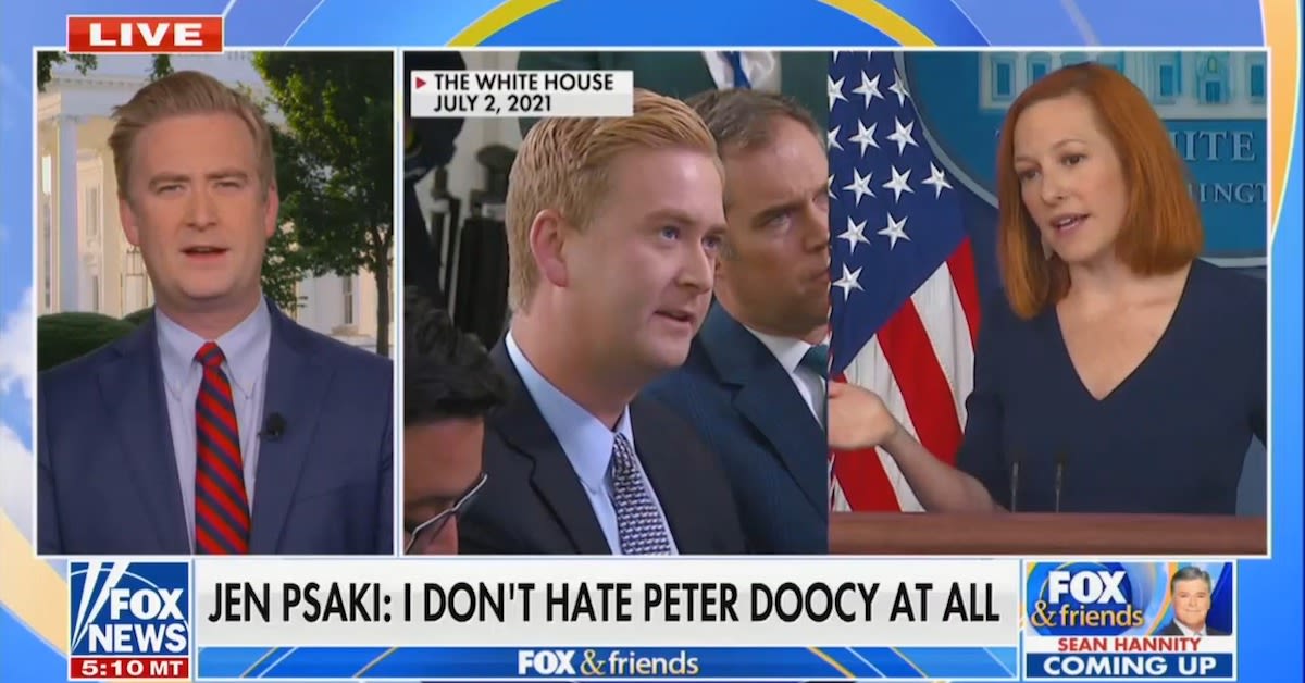 ...Really Liked to Fight’ Fox’s Peter Doocy Responds to Jen Psaki Saying She Never ‘Hated’ Him Amid Briefing ...