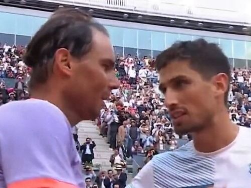 Pedro Cachin cayó ante Rafael Nadal en el Masters 1000 de Madrid pero se despidió con buenas sensaciones