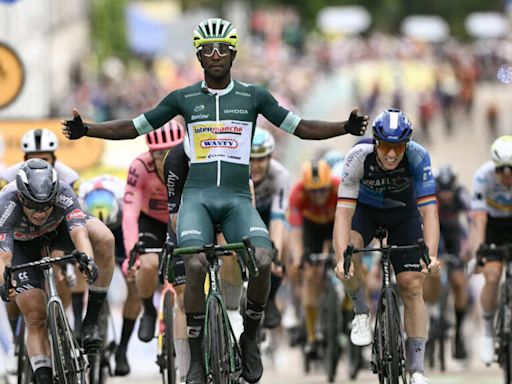 Girmay wins Tour de France stage eight as Pogacar retains overall lead