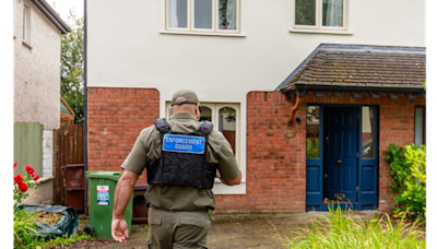 Bailiffs at the house of barrister Eugenie Houston in Naas Co. Kildare