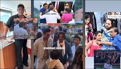 Anant Ambani-Radhika's Cruise party: Ranbir Kapoor-SRK's chit-chat, Janhvi- Shikhar's PDA, Salman, MS Dhoni pose with guests [Pics]