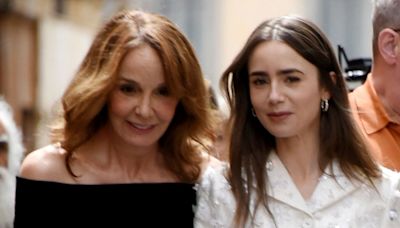 Lily Collins & Philippine Leroy-Beaulieu Enjoy Some Down Time on ‘Emily in Paris’ Set in Rome