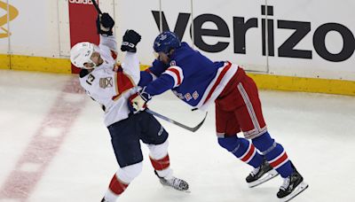 Rangers captain Jacob Trouba addresses elbow on Evan Rodrigues and resulting fine