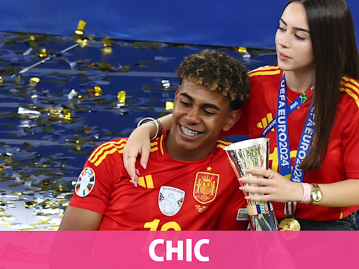 Lamine Yamal, la joven estrella de la Eurocopa, festejó la final con Álex Padilla, su guapa novia