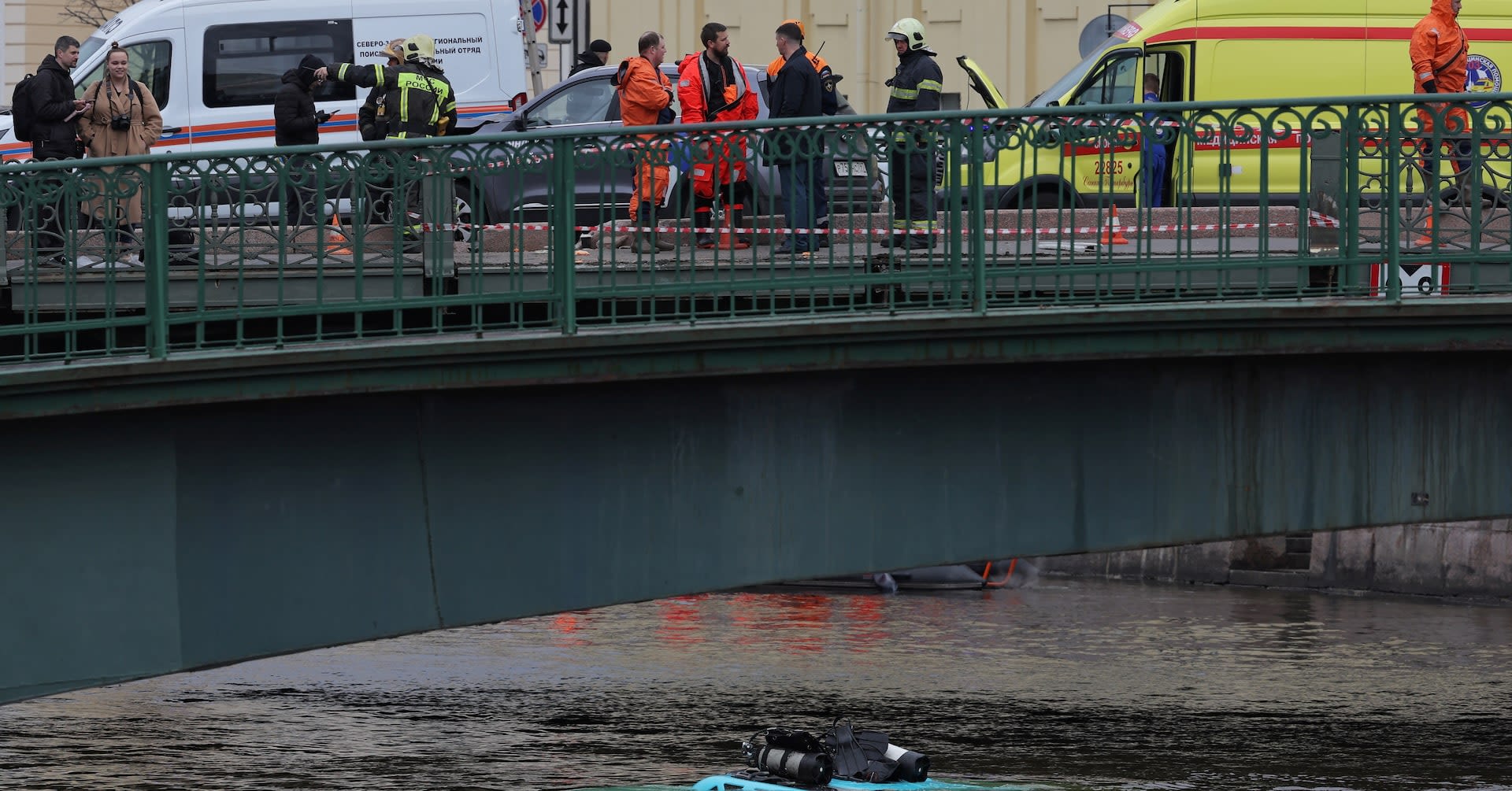 Three killed as bus falls into river in Russia's St Petersburg, TASS says