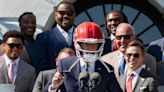 Biden Dons Kansas City Helmet to Celebrate Its Super Bowl Victory