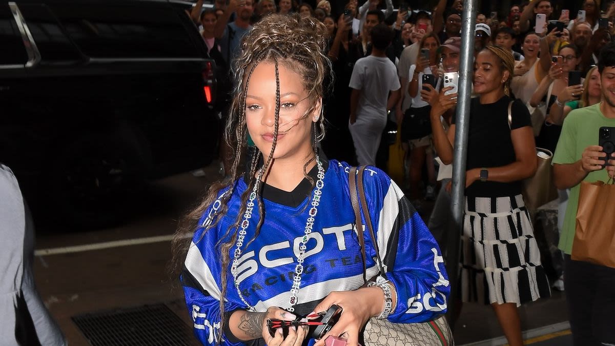 Rihanna Revives Her High-Low Uniform With Camo Cargo Pants and a $1,650 Gucci Tote