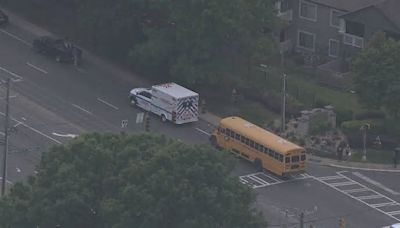 1 hospitalized from school bus crash in south Charlotte, MEDIC says