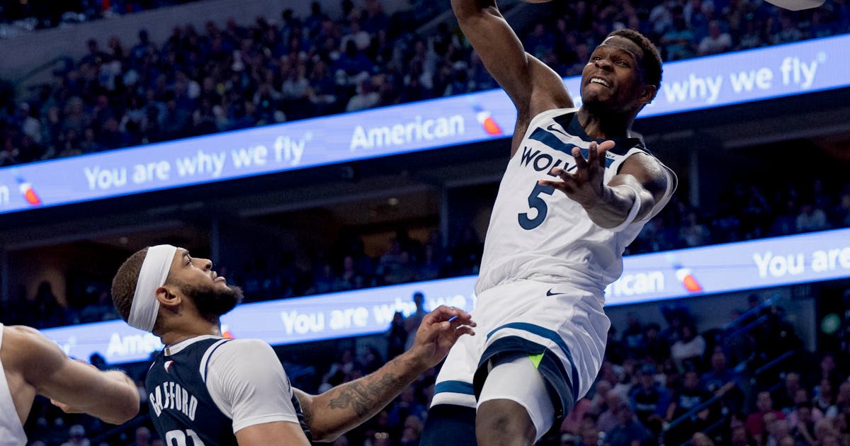 Anthony Edwards' electric slam lit Wolves up, until Dallas slammed them down