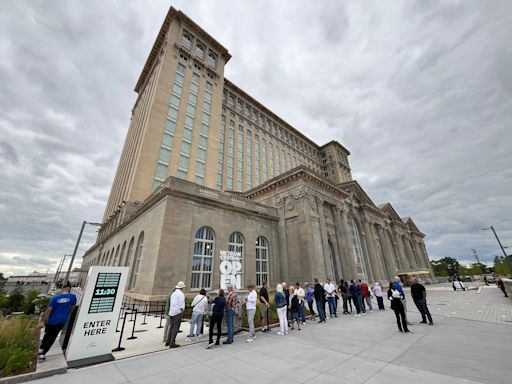 Detroiters get 1st look inside revived Michigan Central Station during tours