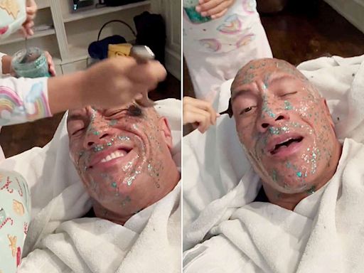 Dwayne Johnson Celebrates Father’s Day with ‘Unicorn Poo’ Facial from Daughters: 'I’ll Take Every Second of This Girl Dad Magic'