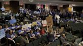 ‘We are not the problem’: Protesters disrupt Ann Arbor school board meeting to advocate for educators