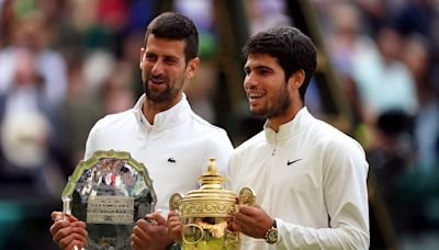 When is Carlos Alcaraz vs Novak Djokovic in the Wimbledon final?