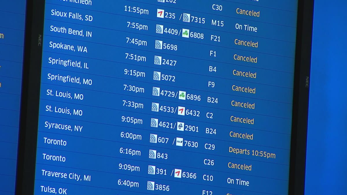 O'Hare cancels flights, issues ground delays as storms with lightning, hail move into Chicago area