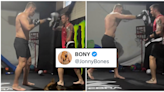 Jon Jones has reacted to Stipe Miocic's latest training footage ahead of proposed fight