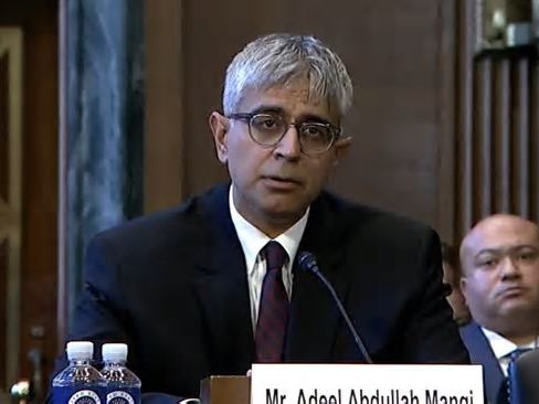 Third US Senate Democrat to vote against Muslim judicial nominee Mangi