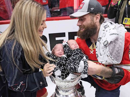 Florida Panthers' Jonah Gadjovich's Twin Babies Adorably Pose Inside the Stanley Cup After Dad Wins the Final