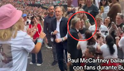 Captan a Paul McCartney en concierto de Taylor Swift ¡hasta bailó con las swifties!