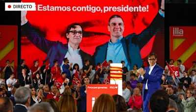 Posible dimisión de Pedro Sánchez, en directo: el presidente monopoliza el arranque de la campaña electoral en Cataluña