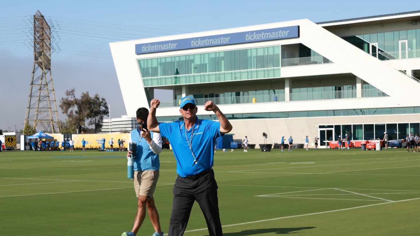 Jim Harbaugh Shows He's Right at Home With Chargers During Training Camp