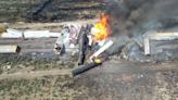 I-40 closed after train derails, catches fire near Arizona-New Mexico border