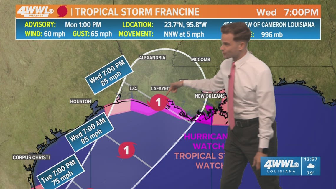 TS Francine live blog: Grand Isle calls for voluntary evacuations, Terrebonne Parish Schools closing