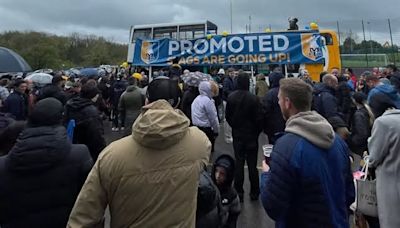 Thousands take to the streets as Mansfield Town celebrate promotion to League One