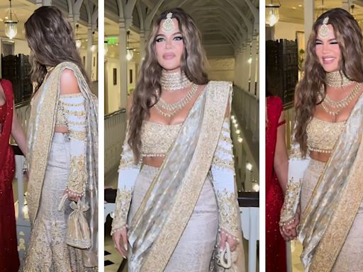 Khloe Kardashian Embraces Traditional Dressing at Anant Ambani and Radhika Merchant’s Wedding in India