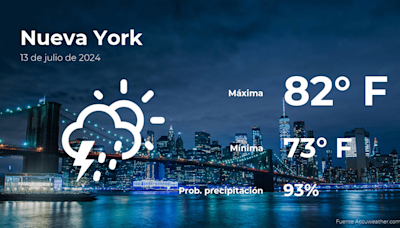 El tiempo de hoy en Nueva York para este sábado 13 de julio - El Diario NY