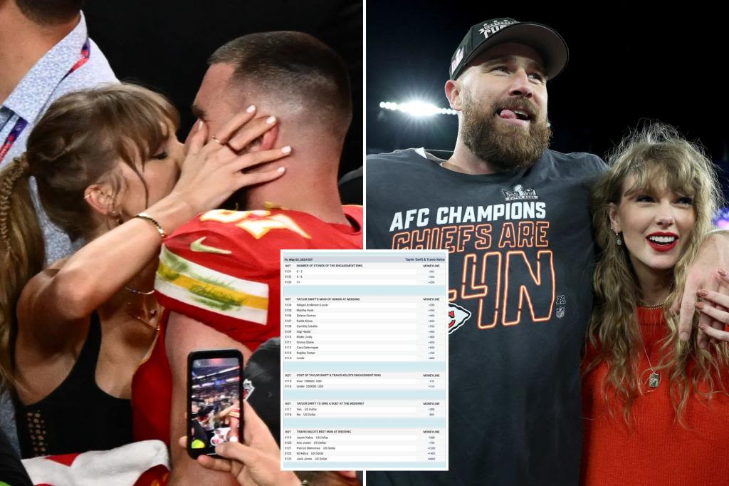 Here are the odds of Taylor Swift and Travis Kelce getting engaged, married and even pregnant