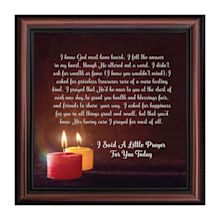 I Said A Little Prayer For You Today, Framed Poem to Encourage , 10x10 ...
