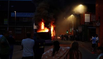 Leeds riots: Bus set on fire, police car overturned. What's happening in UK city?